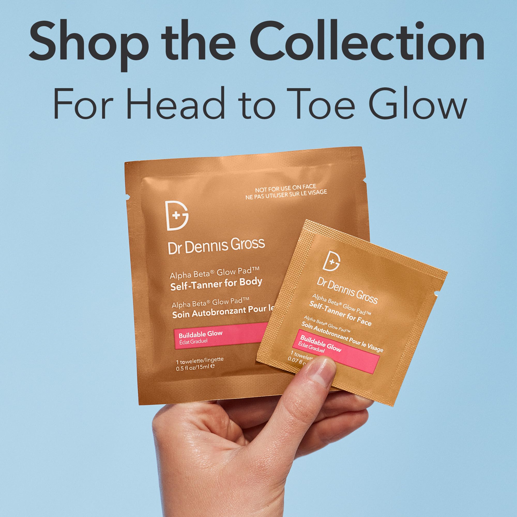 Dr Dennis Gross Glow Pad Self-Tanner natural-appearing tan buildable over days