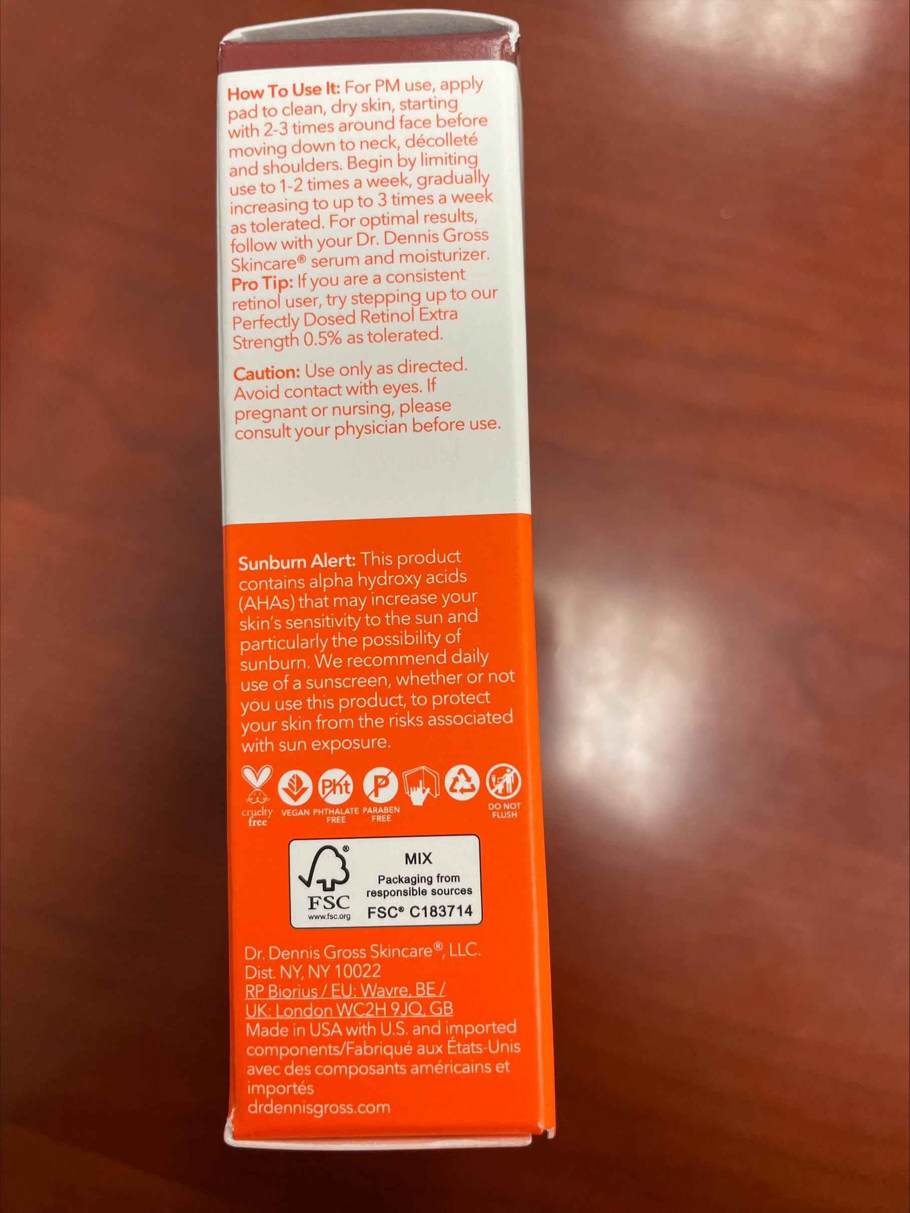 Dr Dennis Gross pad texture close-up demonstrating absorbent surface for effective use