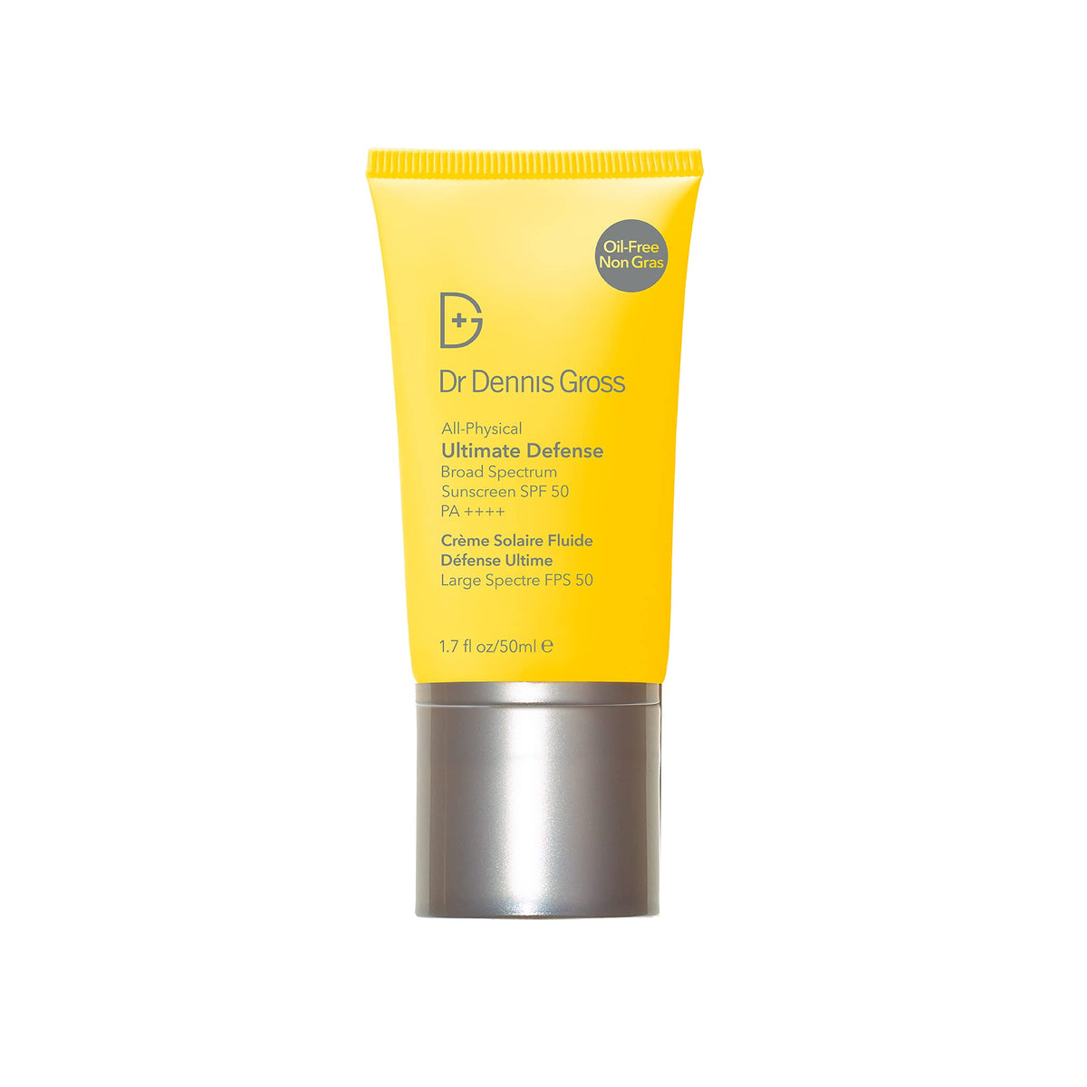 Dr Dennis Gross Ultimate Defense sunscreen bottle-front for daily mineral sun protection
