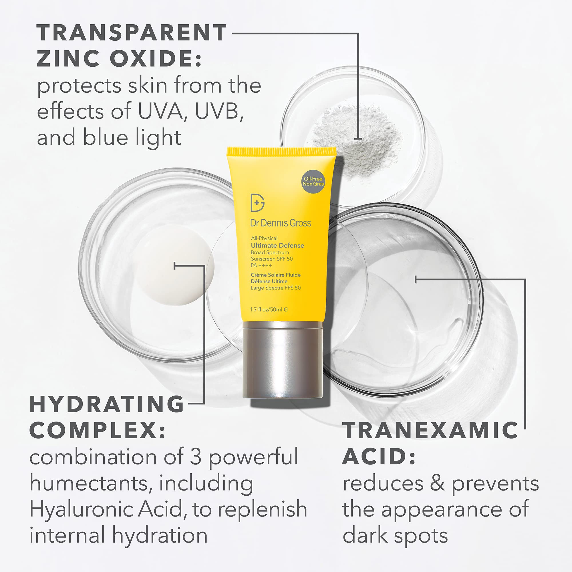 Dr Dennis Gross SPF50 label closeup signals reliable daily sun defense