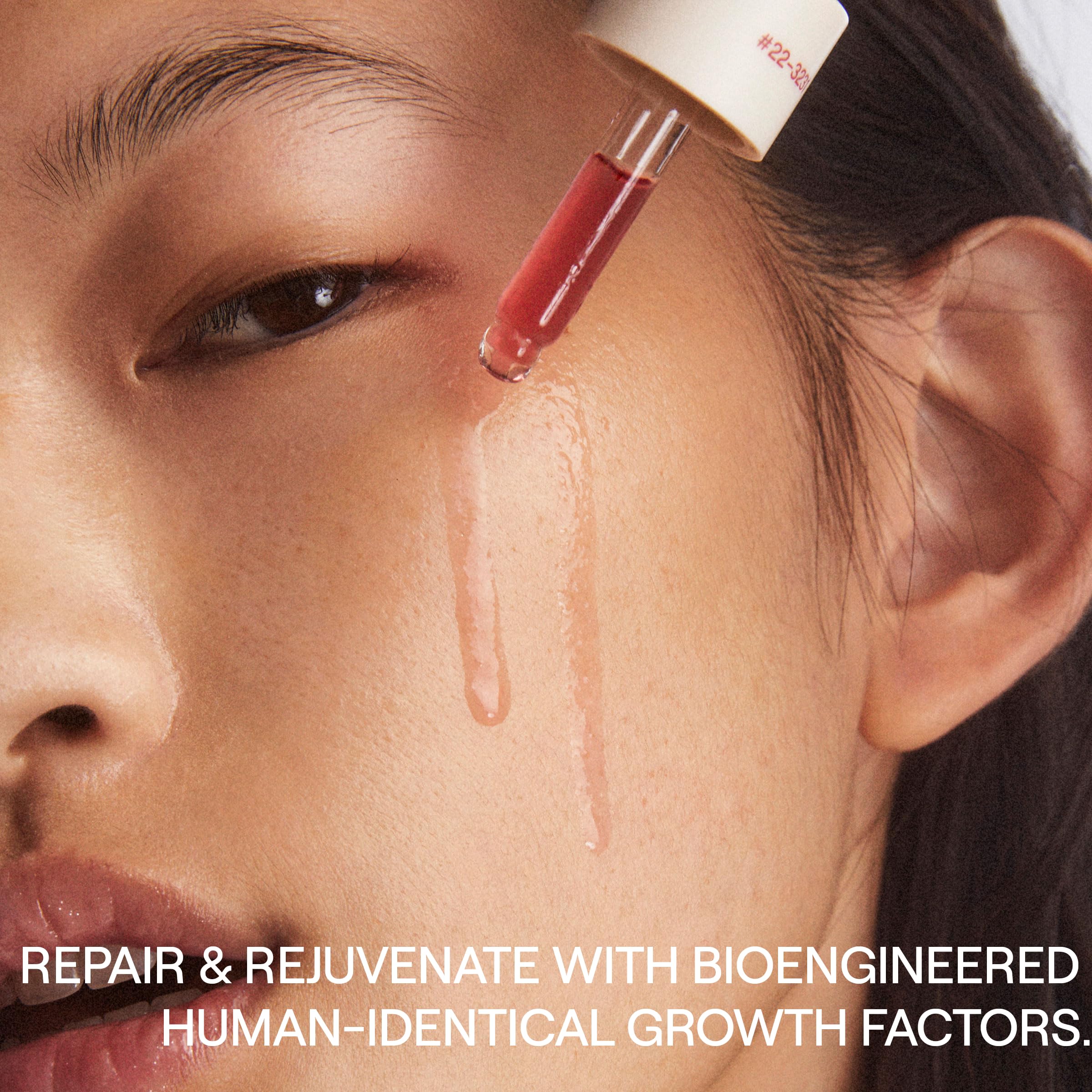 Bottled serum with clean, fragrance-free profile suitable for sensitive skin.