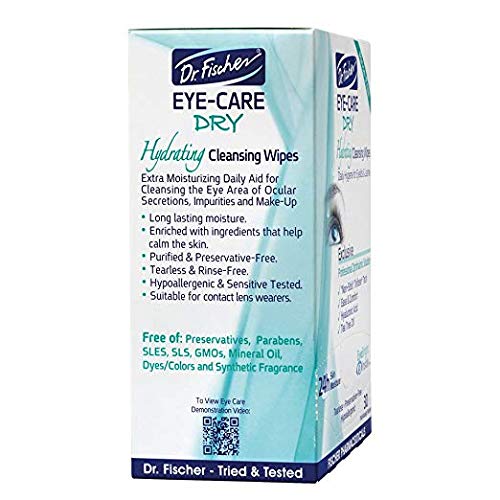 Dr. Fischer Tea Tree Eyelid Wipes on hand demonstrates gentle cleansing