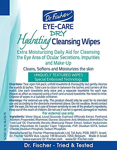 Dr. Fischer Tea Tree Eyelid Wipes used during screen time relief from eye strain