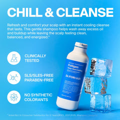 Dr.FORHAIR Folligen cooling effect close-up showing refreshing sensation