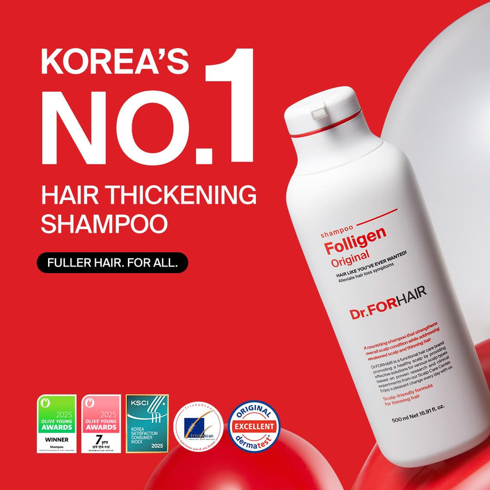 DR.FORHAIR Folligen Shampoo foamy lather demonstrates gentle cleansing for sensitive scalps.