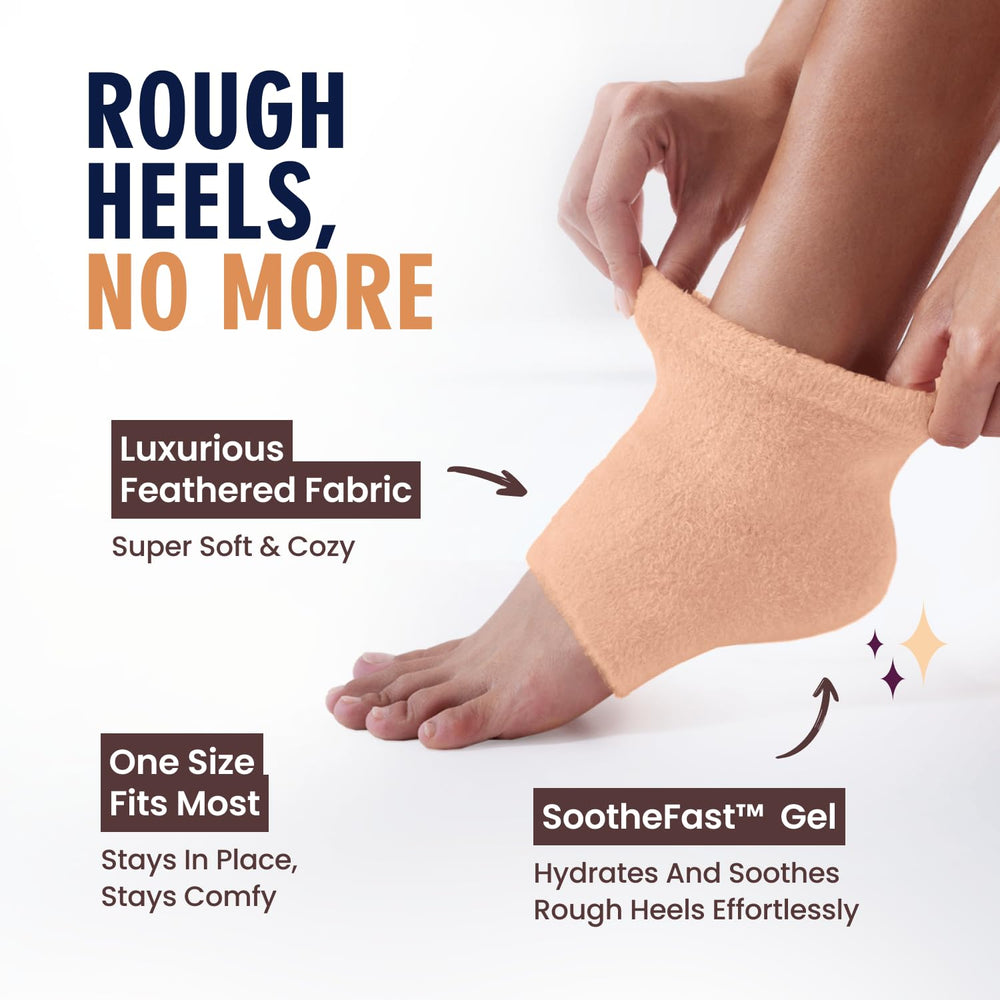 Dr. Frederick's Original fuzzy heel socks breathable fabric keeps feet cool during sleep