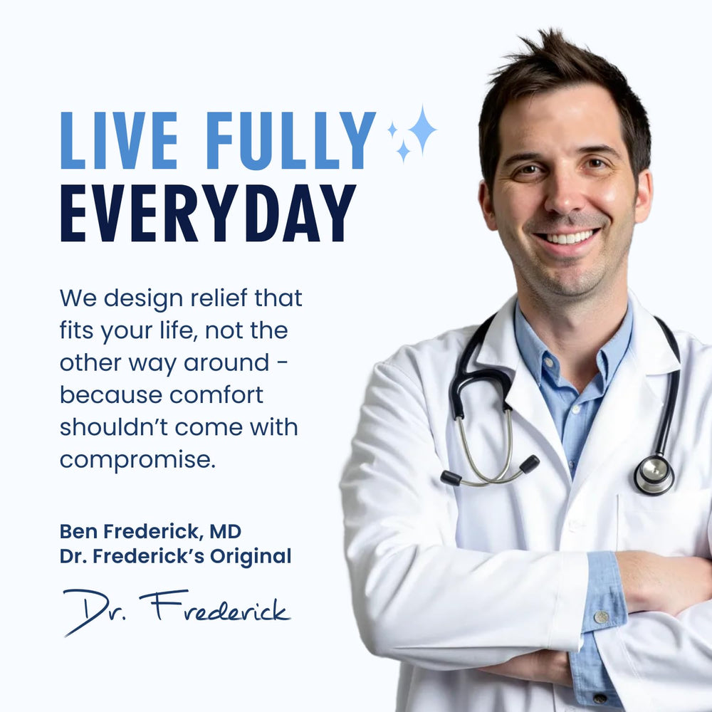Dr. Frederick's Original gift box stocking-stuffer packaging communicates thoughtful gifting for adults.