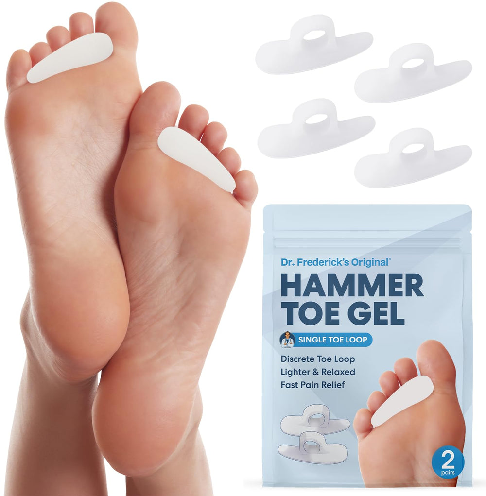Dr. Frederick's Original hammer toe gel correctors in a 2-pairs pack for all-day comfort.