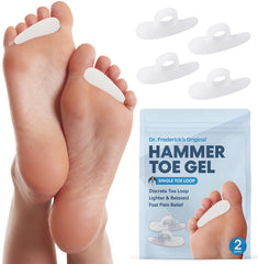 Dr. Frederick's Original hammer toe gel correctors in a 2-pairs pack for all-day comfort.