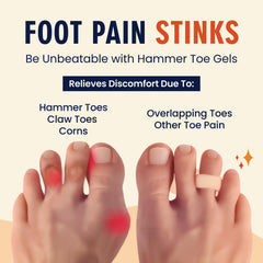 Soft gel texture of Dr. Frederick's Original hammer toe gels provides comfortable cushioning between toes.