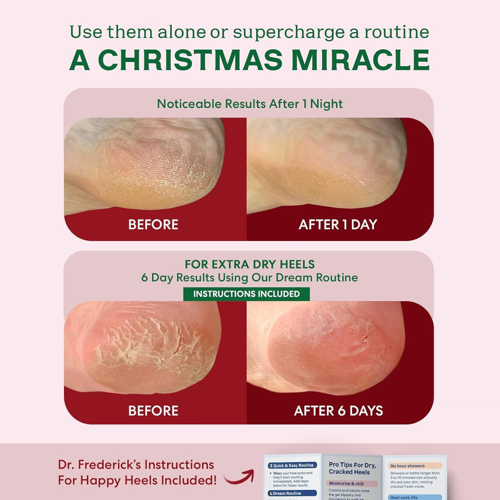 Dr. Frederick's Original holiday colors packaging evokes festive gifting appeal