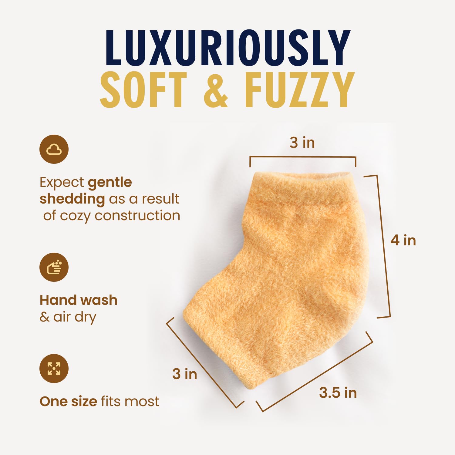 Dr. Frederick's Original Moisturizing Fuzzy Heel Socks citrus glow branding on packaging.