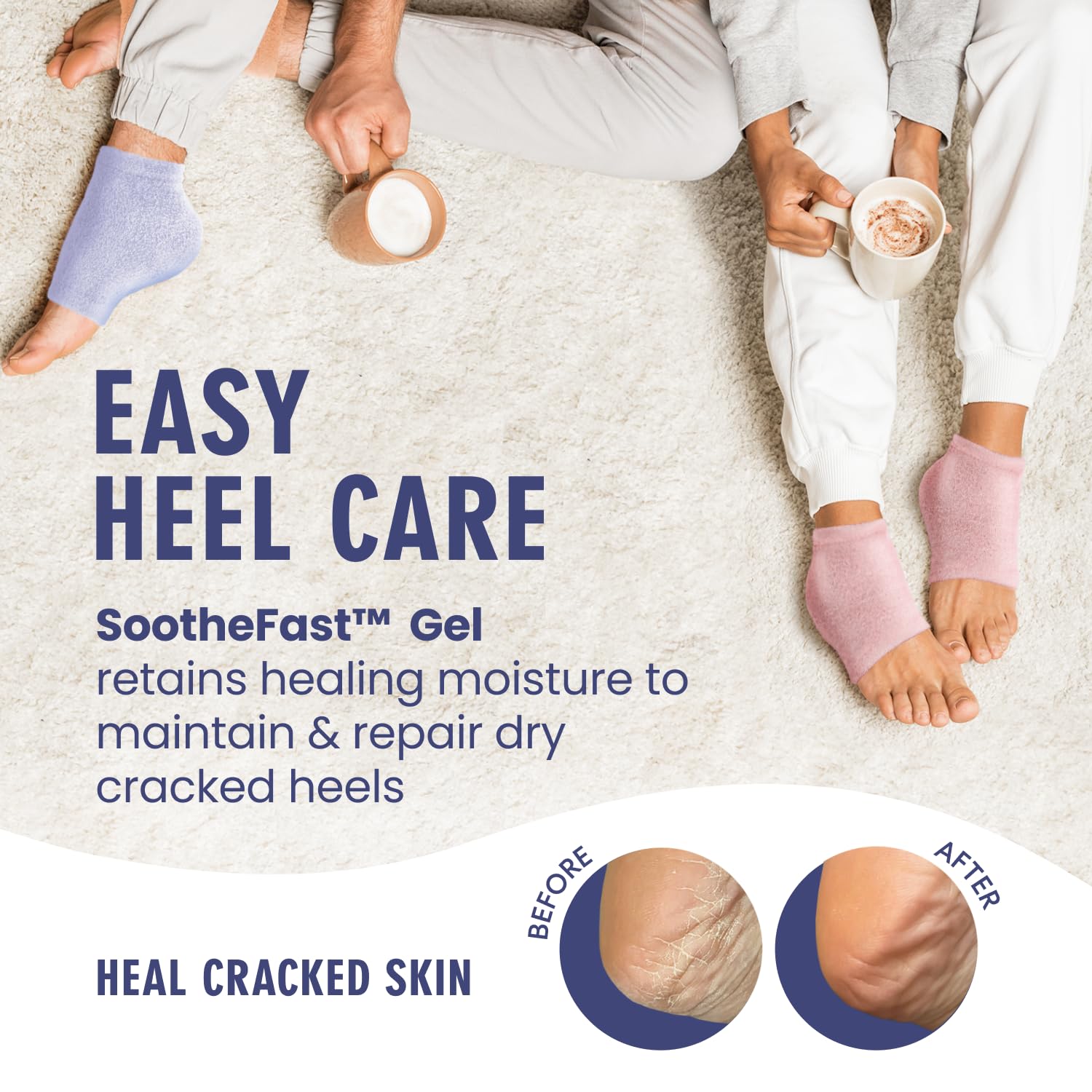 Dr Frederick's Original on foot with gel lining for nighttime foot comfort