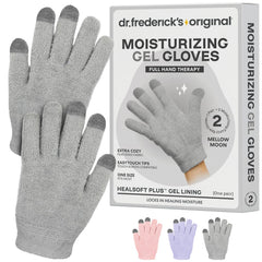 Dr. Frederick’s Original Moisturizing Gel Gloves exterior, plush and hydrating for everyday hands.