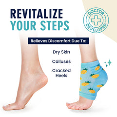 Breathable toeless design of Dr. Frederick's Original Heel Socks for comfortable wear.