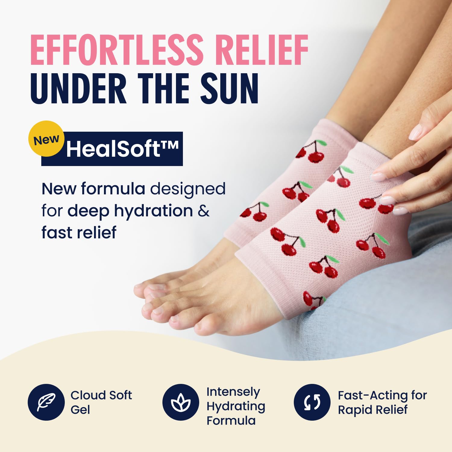 Dr. Frederick's Original Moisturizing Heel Socks packaging being opened as a gift-ready hydration treat.