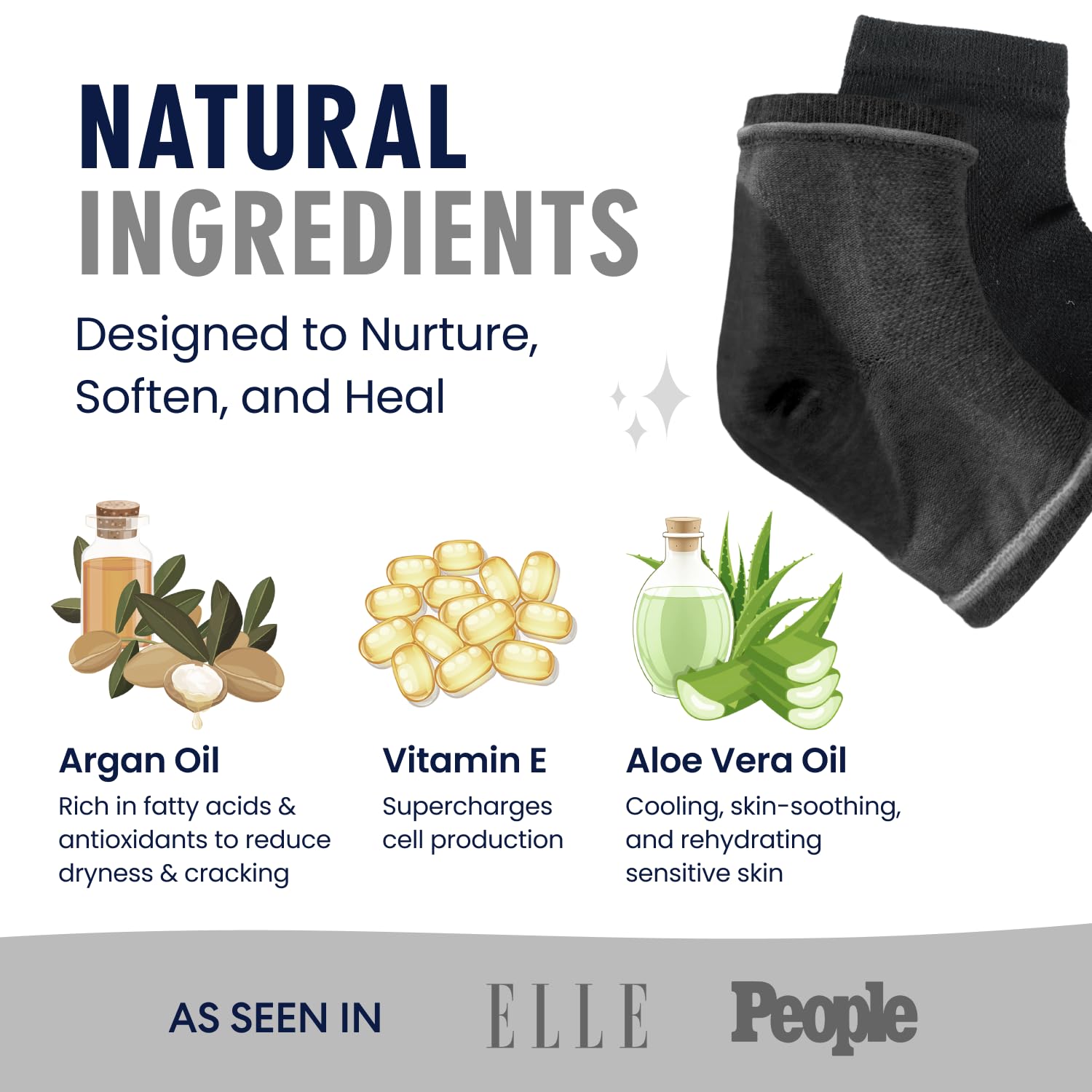 Dr Frederick's Original heel socks vented fabric keeps feet cool.