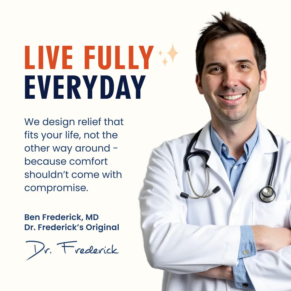 Dr. Frederick's Original 6-pair packaging highlighting stocking-stuffer appeal.