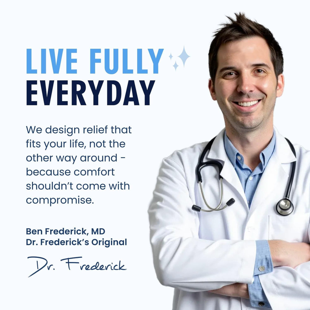 Dr. Frederick's Original skin-friendly gel pads cushion sensitive joints inside any shoe.