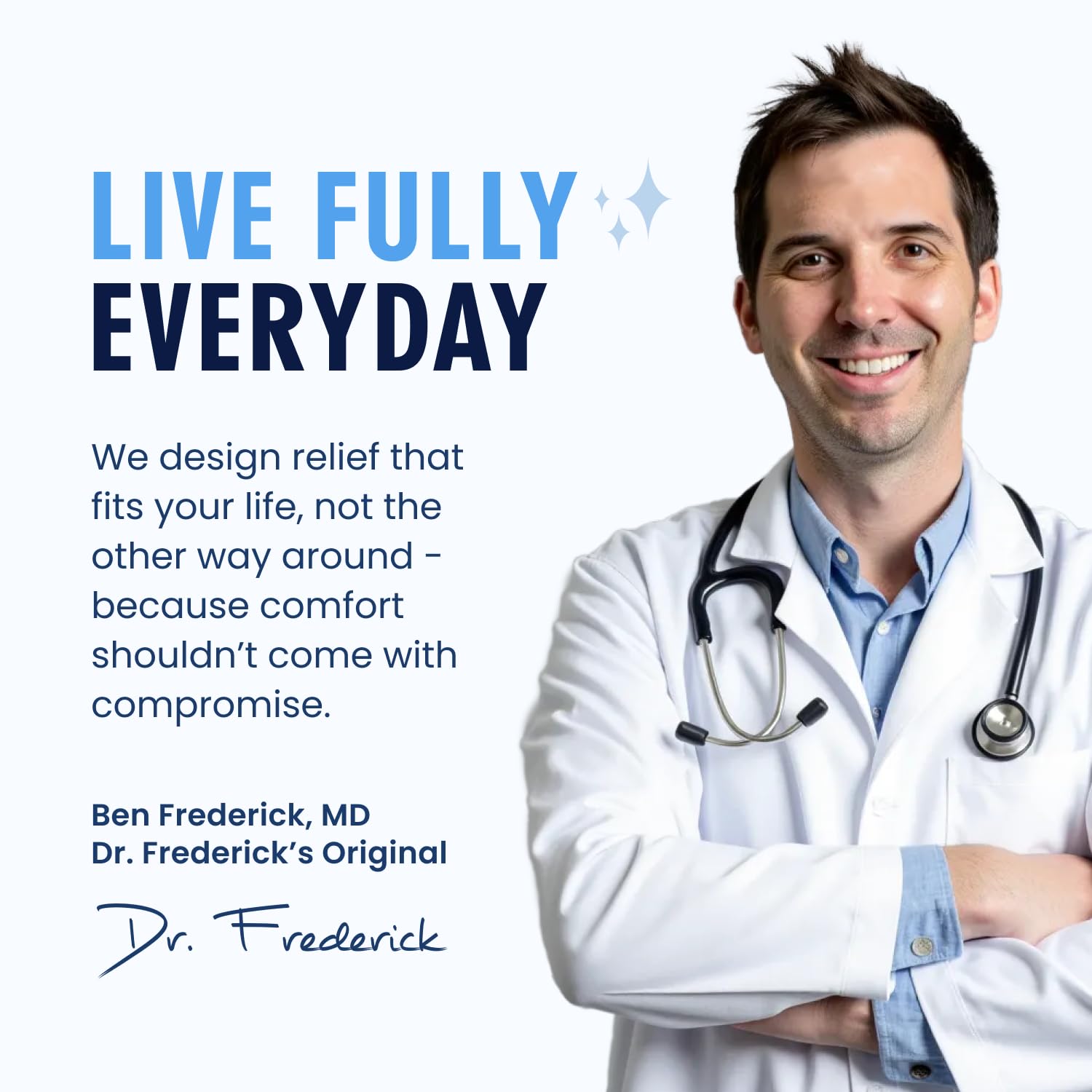 Two pairs packaged from Dr. Frederick's Original.