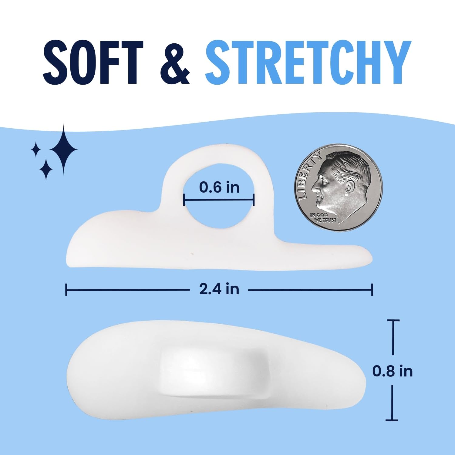 Dr. Frederick's Original washable toe cushion for easy cleaning and reuse.