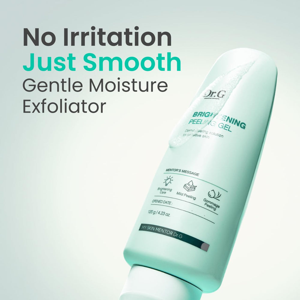 Dr.G Brightening Peeling Gel being gently massaged into skin for smooth texture