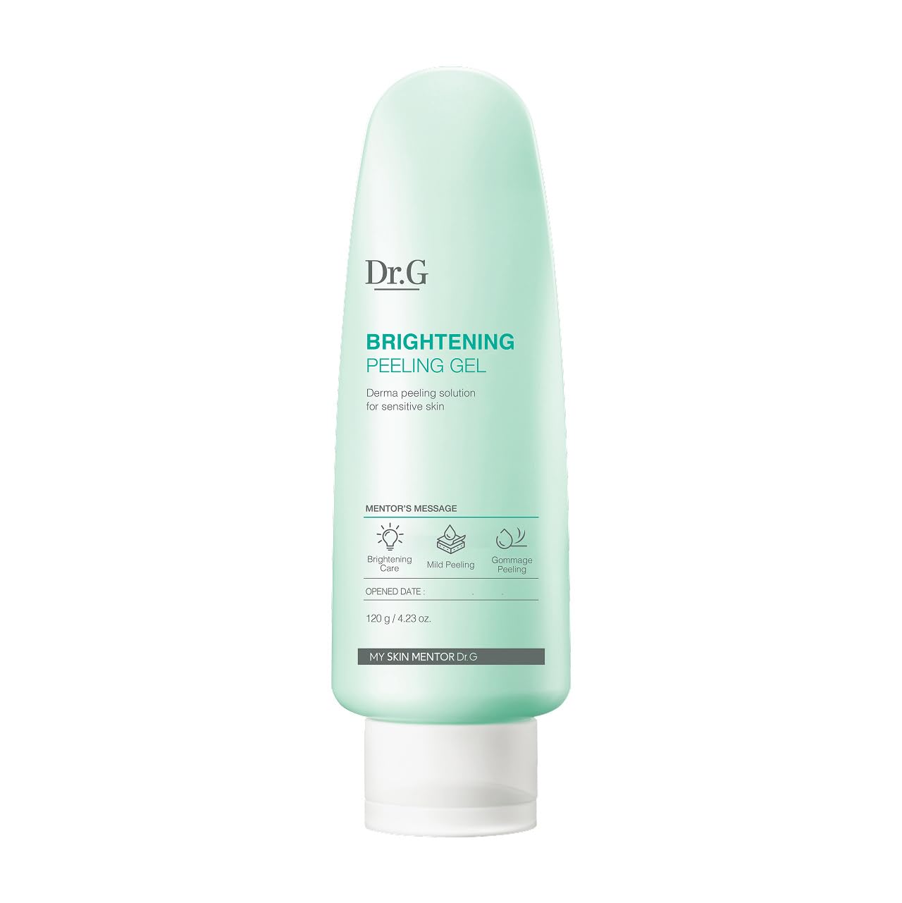 Dr.G Brightening Peeling Gel bottle close-up for at-home exfoliation and radiant skin