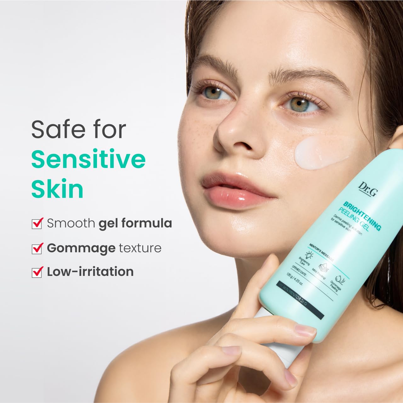 Dr.G Brightening Peeling Gel with ceramides supports skin barrier during exfoliation