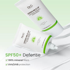 Dr.G Green Mild Up Defense being applied to the face for smooth coverage