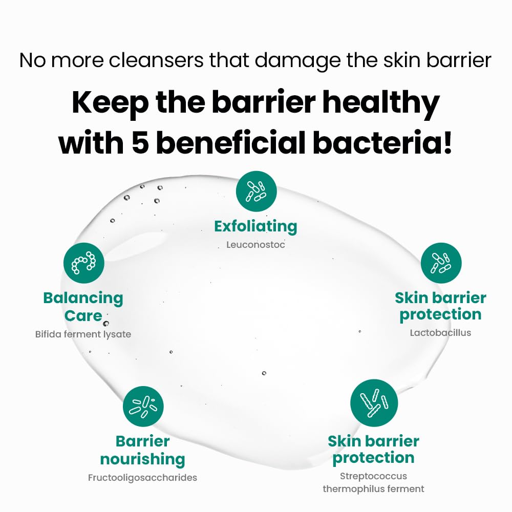 Dr.G pH Cleansing Gel Foam on a sink setup suggests hydrating, non-drying cleansing.