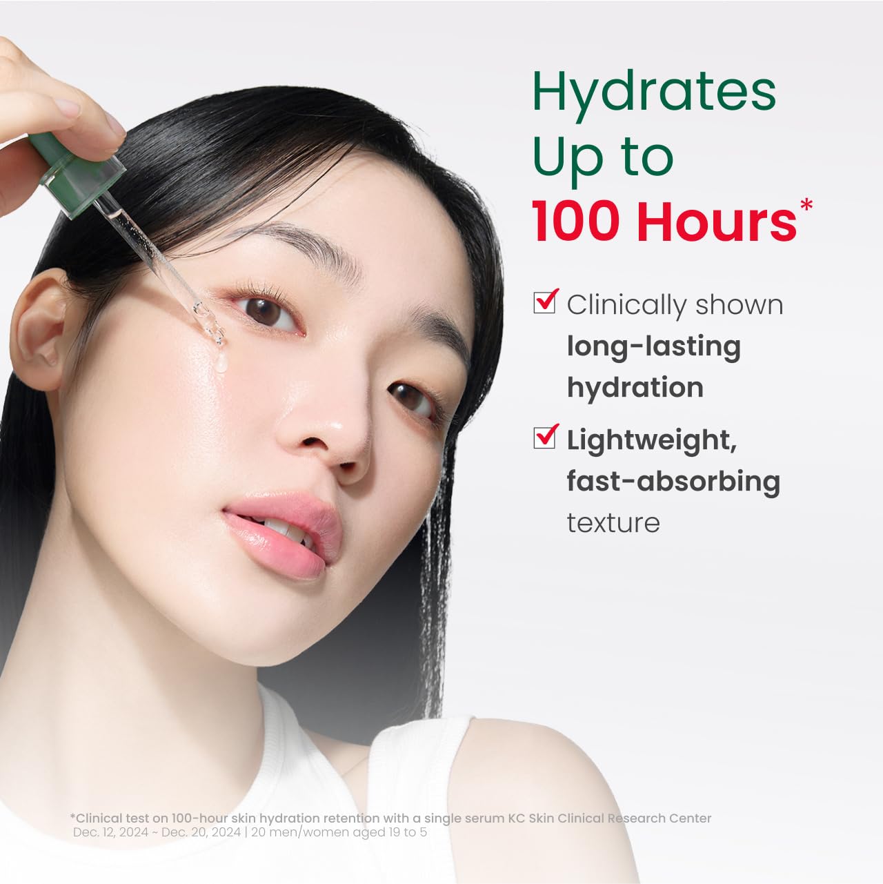 Dr.G R.E.D. blemish clear serum texture close-up shows lightweight hydration