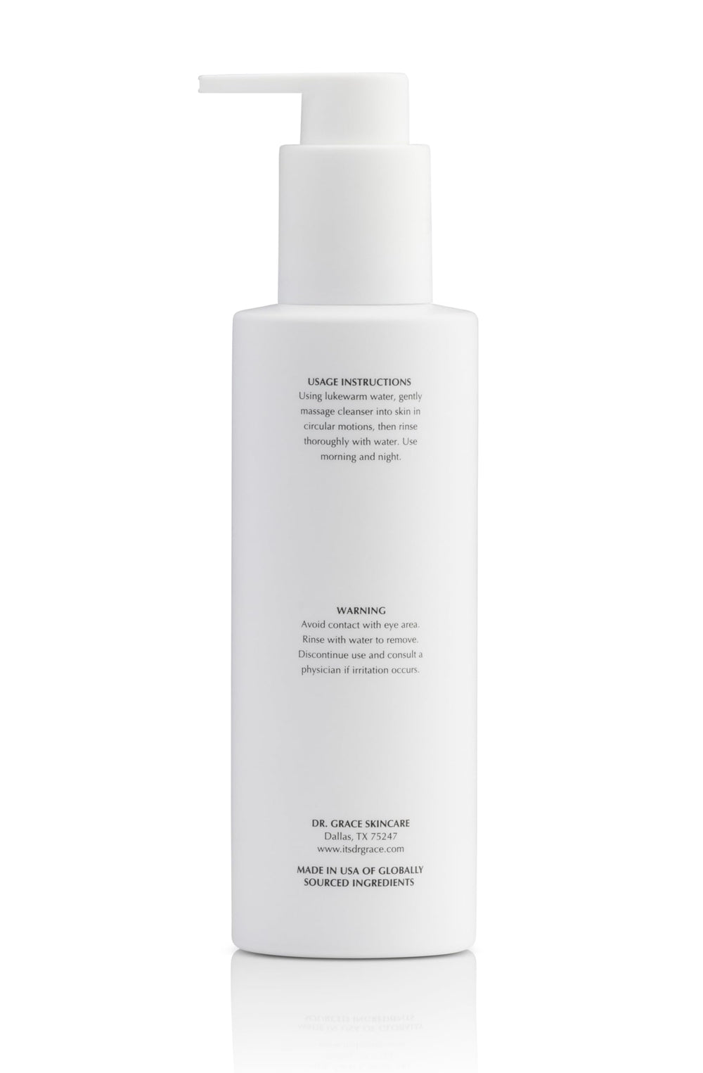 Dr. Grace Ultimate Hydrating Cleanser water rinse reveals clean finish and refreshed skin.