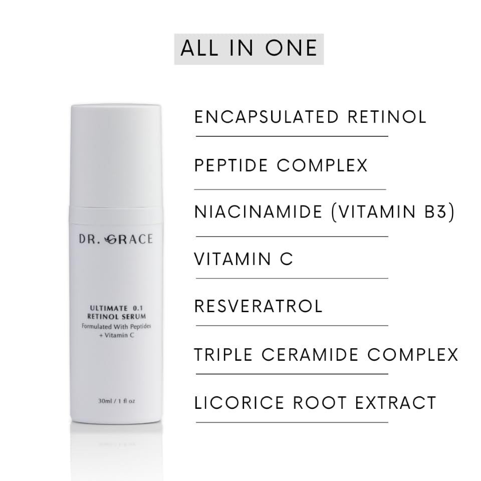 Dr. Grace Ultimate Retinol Serum packaging box with product card