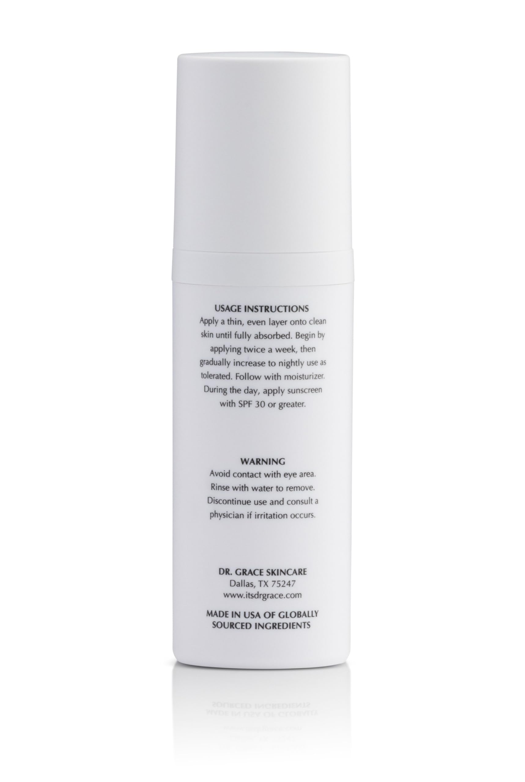 Dr. Grace Ultimate Retinol Serum texture swatch on skin for smoothness