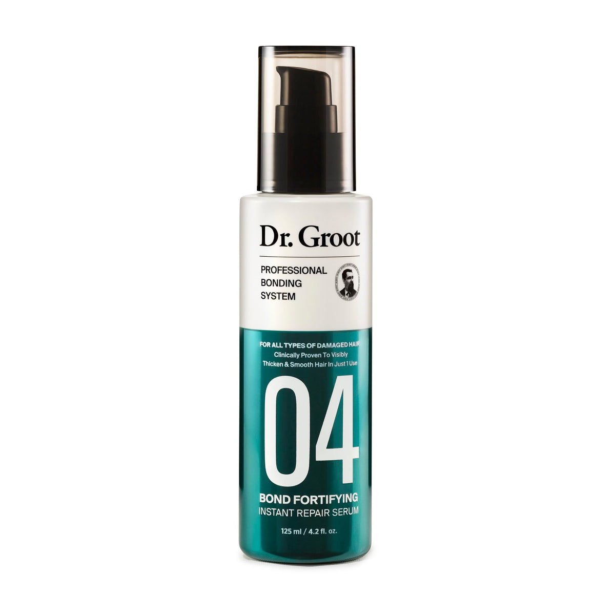 Dr. Groot Bond Fortifying Serum keratin bottle pour for instant hair repair
