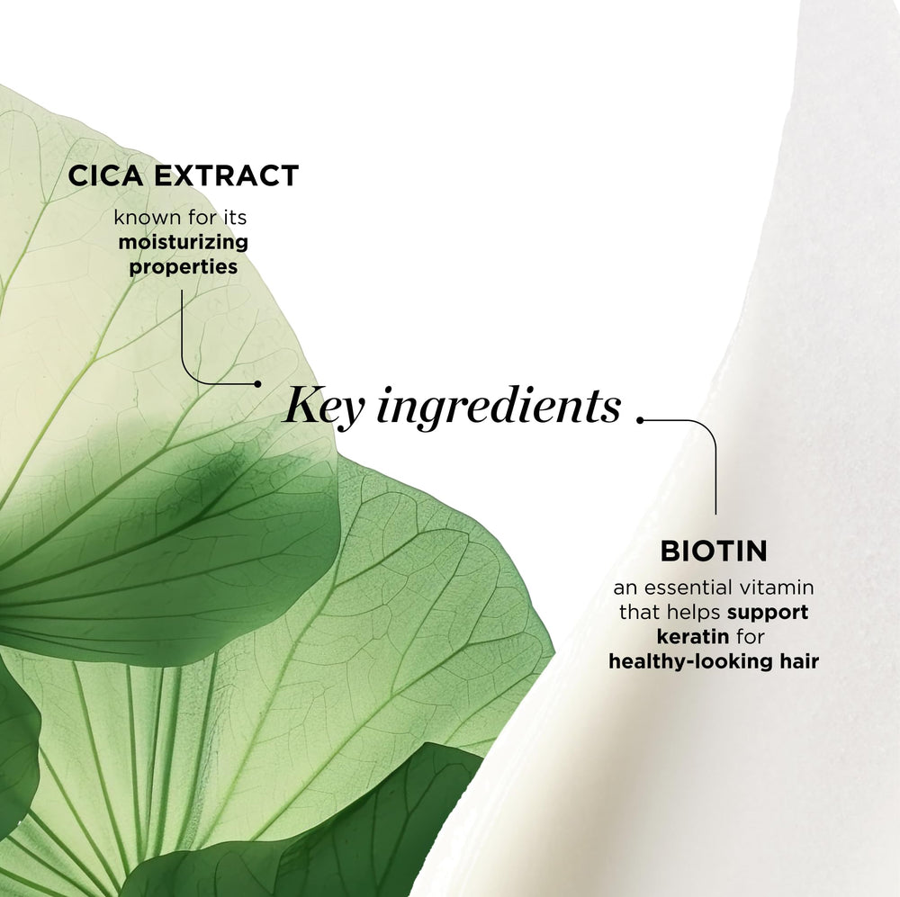 Centella leaf ingredient in Dr. Groot formula shown to moisturize and calm scalp.