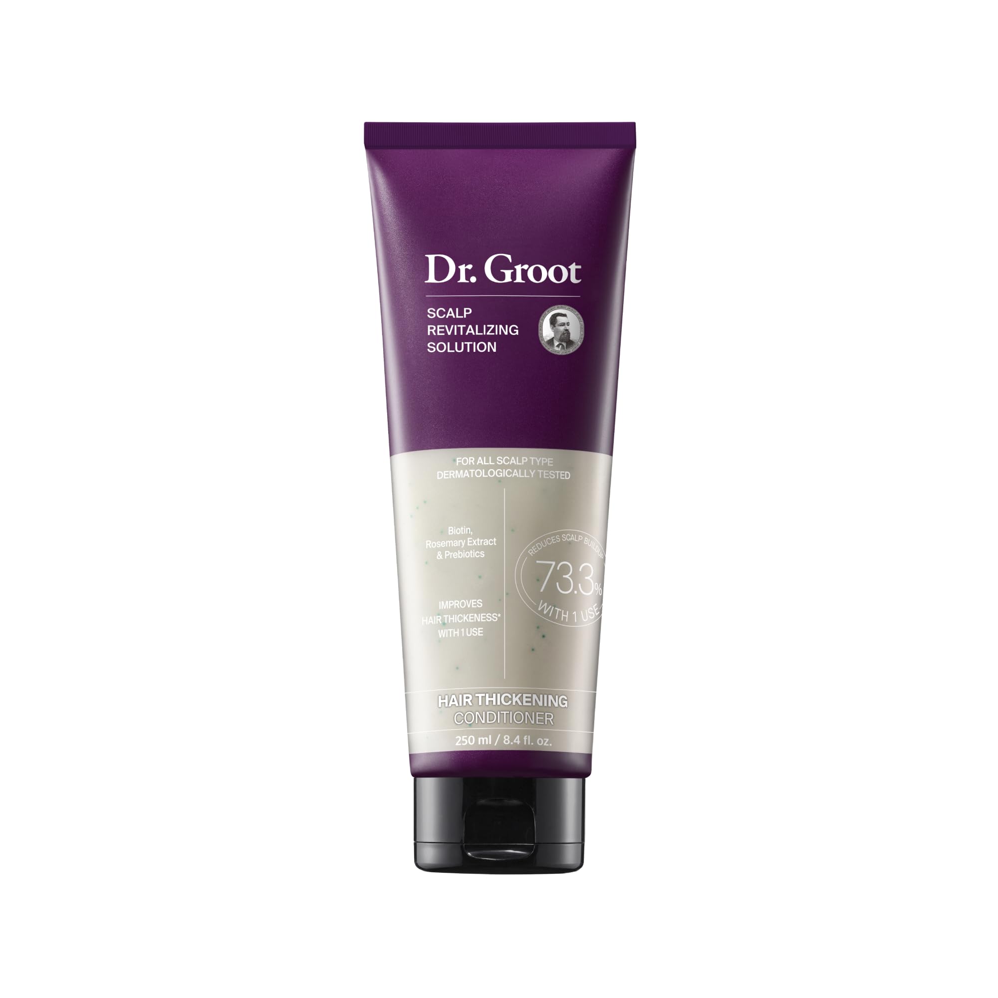 Dr. Groot hair thickening conditioner bottle shows premium Korean formula for fuller hair.