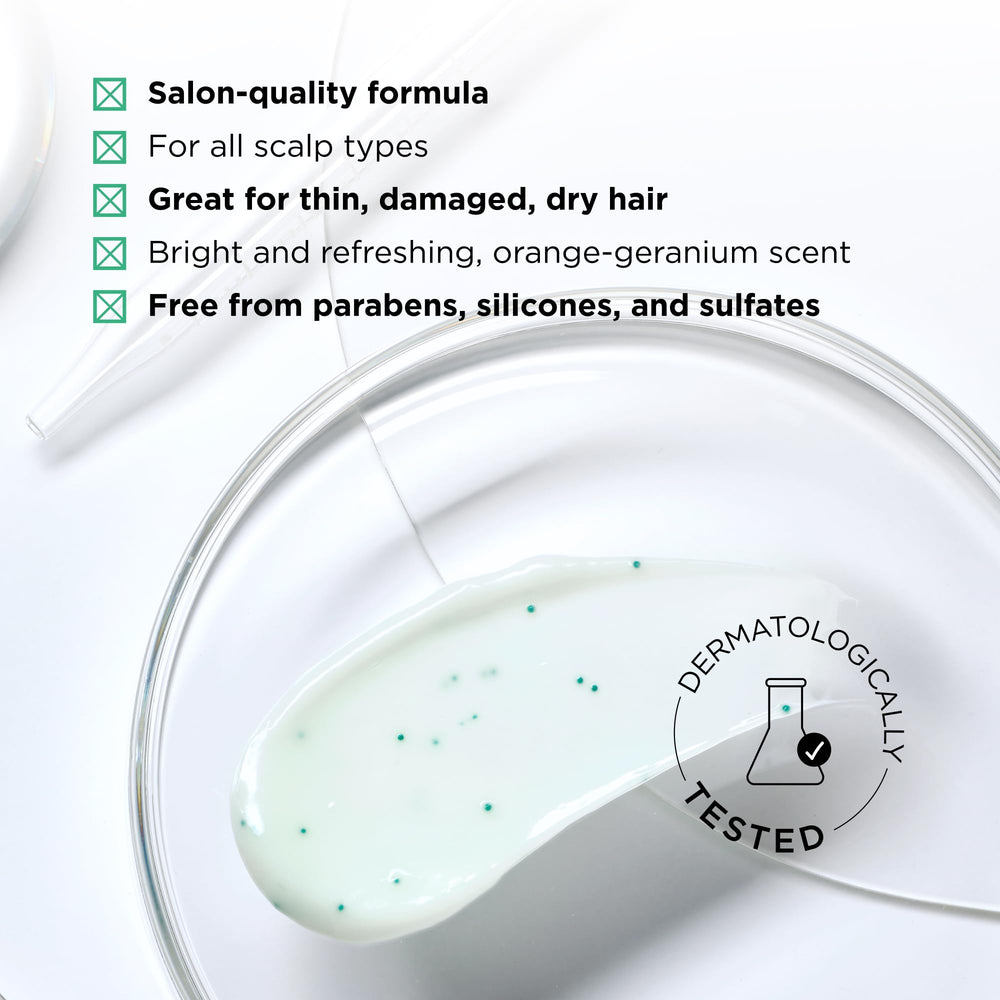 Dr. Groot dermatologist-tested badge communicates safety for sensitive or color-treated hair.