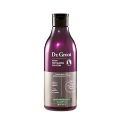 Dr. Groot Hair Thickening Shampoo bottle front showing sleek packaging for volumized hair.