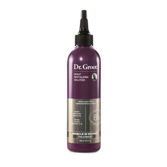Dr. Groot Miracle in Shower bottle closeup showing moisturizing formula for scalp care