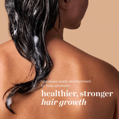 Dr. Groot Miracle in Shower treatment application demonstrates scalp exfoliation and moisture