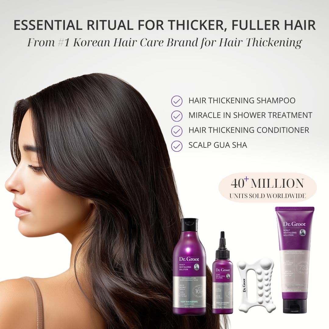 Dr. Groot Miracle In Shower Treatment tube exfoliates and nourishes the scalp.