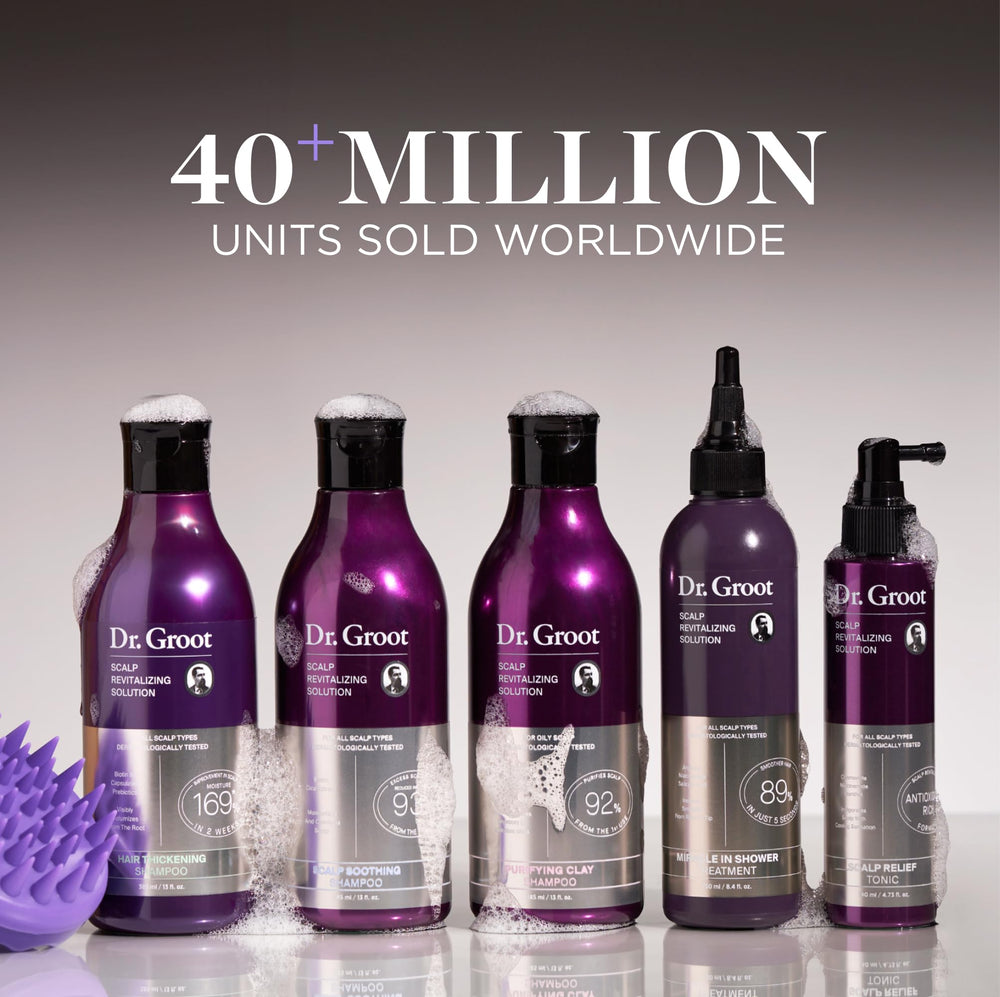 Dr. Groot Purifying Clay Shampoo suitable for men and women in daily care.