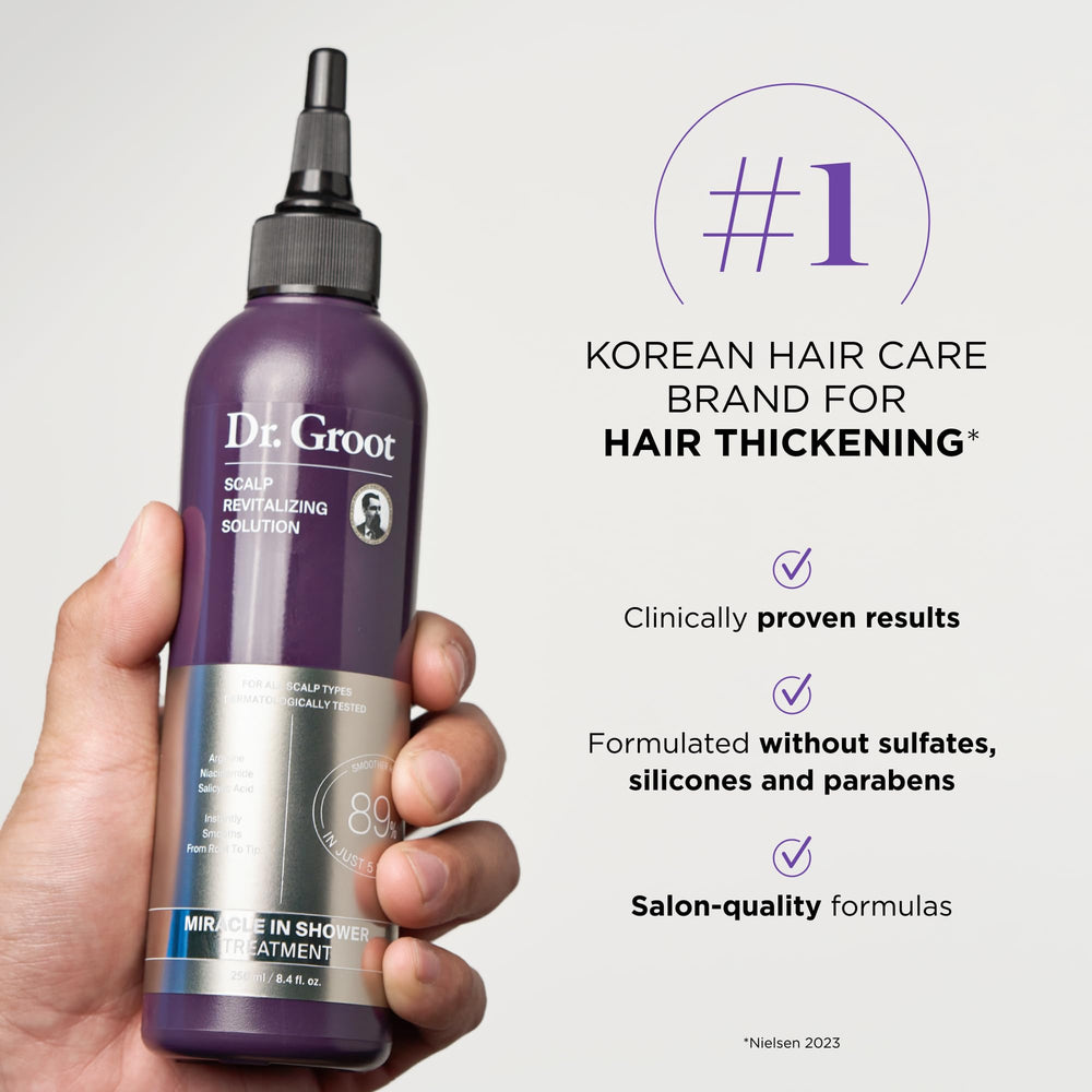 Dr. Groot rosemary oil ingredient highlights soothing aroma and scalp vitality