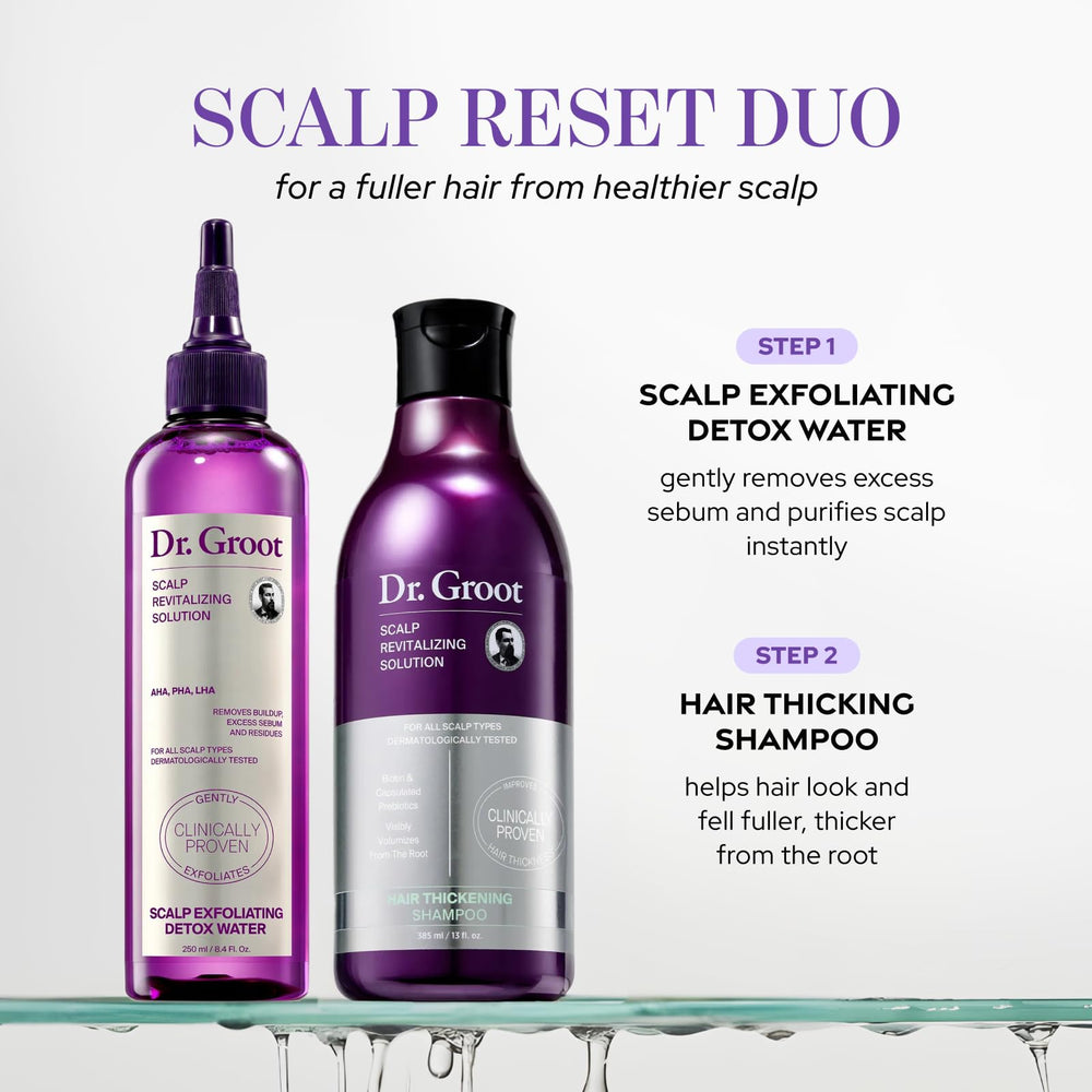 Dr. Groot Scalp Detox Water color-safe formula protects color-treated hair