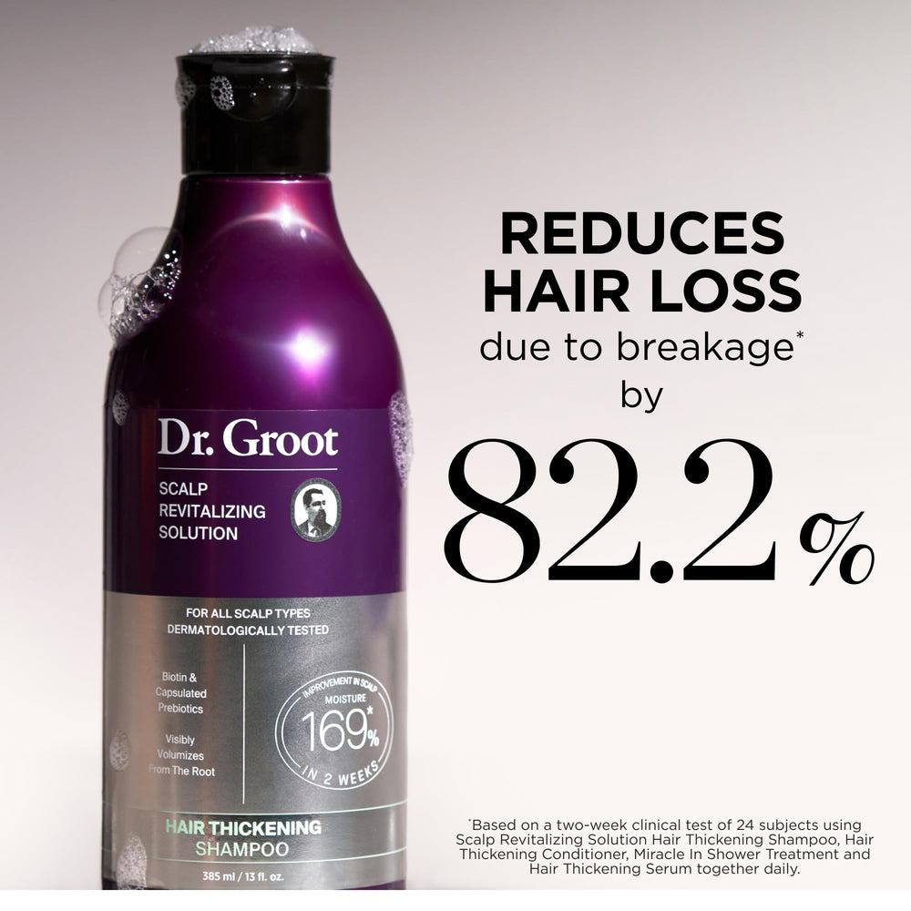 Dr. Groot scalp massage scene conveys improved circulation and calmer scalp