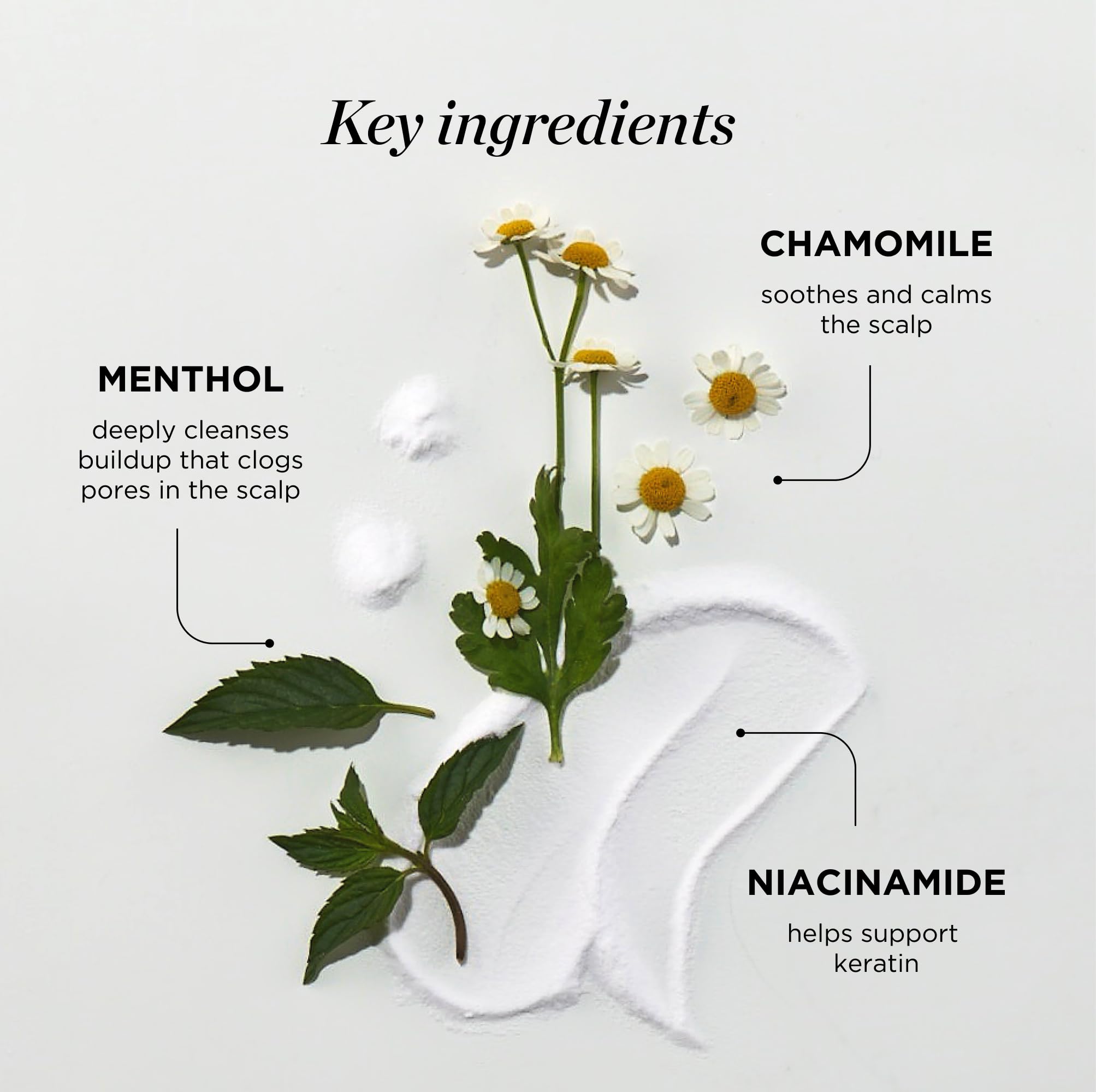 Menthol cooling sensation in Dr. Groot Scalp Relief Tonic