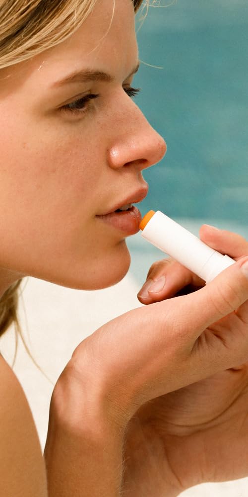 Closeup of Dr. Hauschka Lip Care Stick for glossy lips.