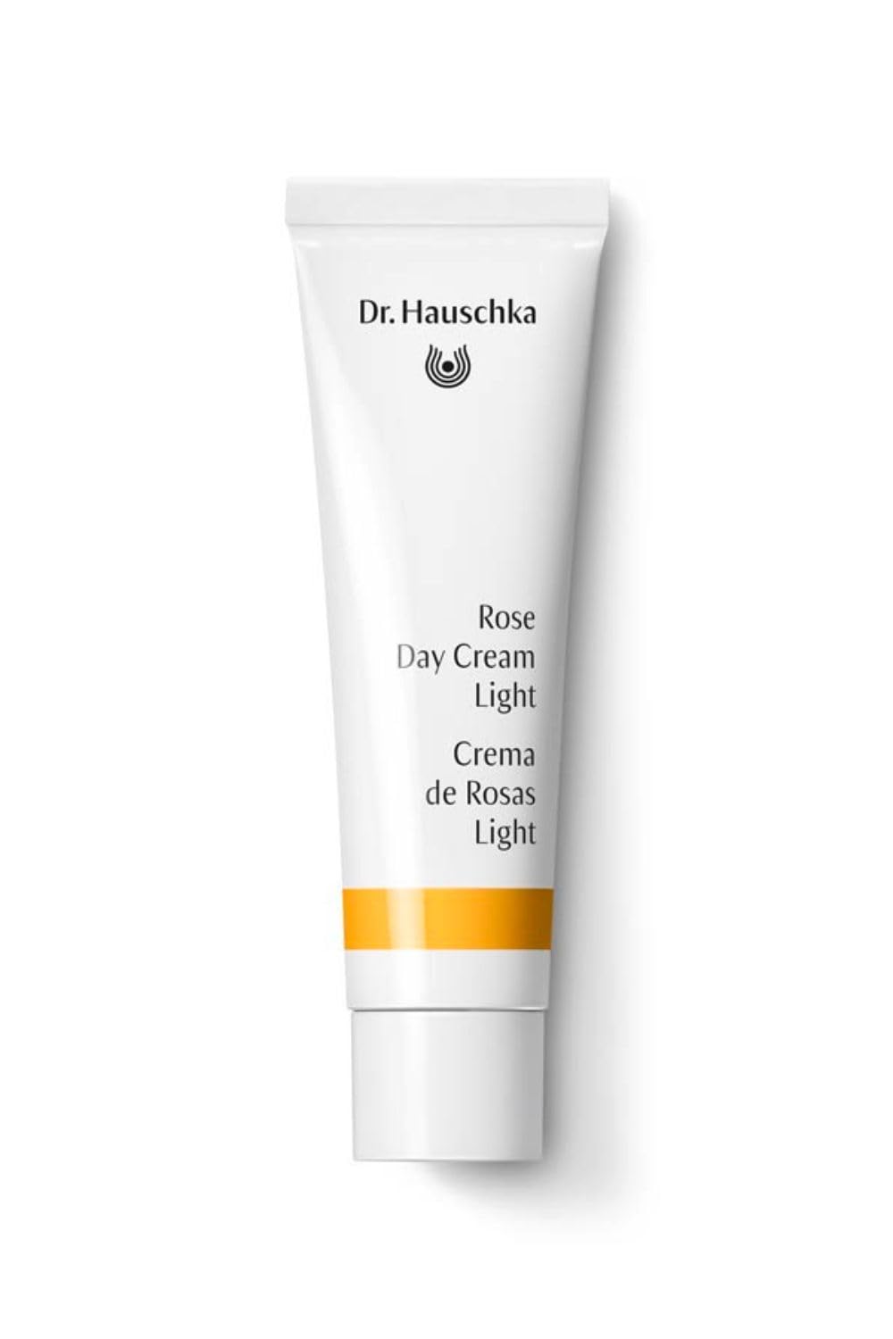 Dr. Hauschka Rose Day Cream Light bottle shown for daily moisturization.