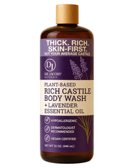 DR.JACOBS NATURALS lavender castile soap bottle with moisturizing vitamin E for dry skin.